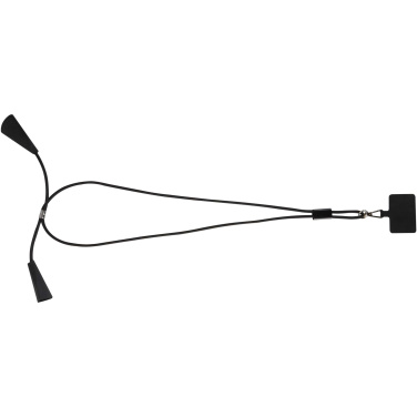 Logotrade Werbeartikel das Foto: Funi 5 in 1 Lanyard Kabel aus recyceltem Kunststoff für Smartphones mit integrierter Datensynchronisierung und 100 W Schnellladefunktion