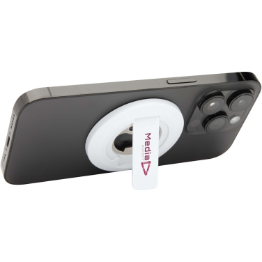 Logotrade Logogeschenke das Foto: Ain Magnetische Smartphonehalterung  aus recyceltem Kunststoff mit Flaschenöffner 