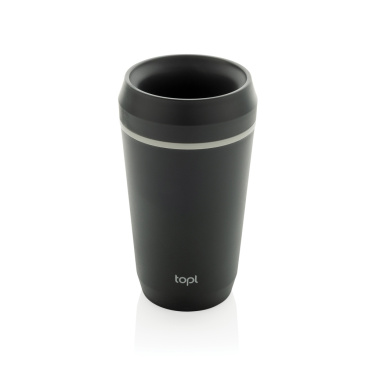 Logotrade Werbegeschenke das Foto: Topl-Becher aus rec. Kunststoff mit 360-Grad-Deckel 354ml