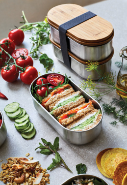 Logotrade werbemittel das Foto: Black+Blum Stainless Steel Double Bento Box