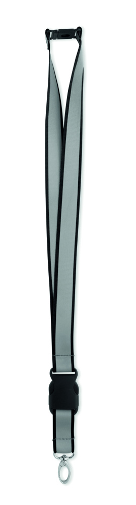Logotrade Geschäftsgeschenke das Foto: Reflektierendes RPET-Lanyard
