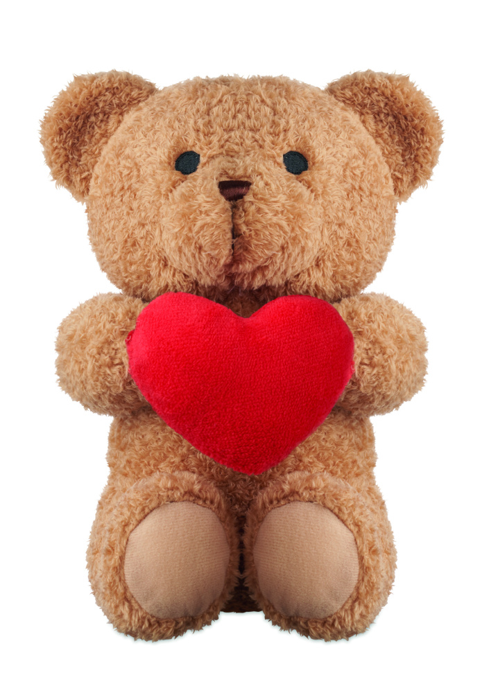 Logotrade Geschäftsgeschenke das Foto: Teddybär mit Herz 23cm