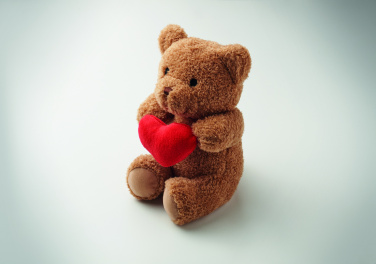 Logotrade Firmengeschenke das Foto: Teddybär mit Herz 23cm