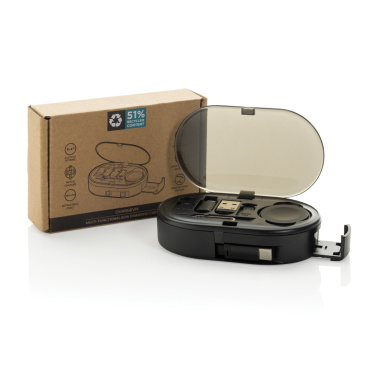 Logotrade Werbeartikel das Foto: Chargevix Multifunktionales 60W-Lade-Set aus RCS rPlastic