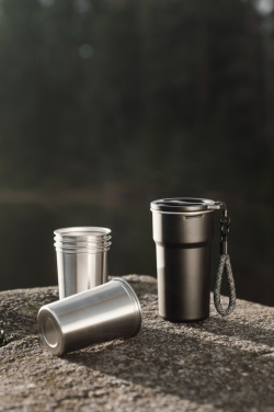 Logotrade Firmengeschenke das Foto: VINGA Parks Becher aus RCS Stainles Steel, 4 Stück, 250ml