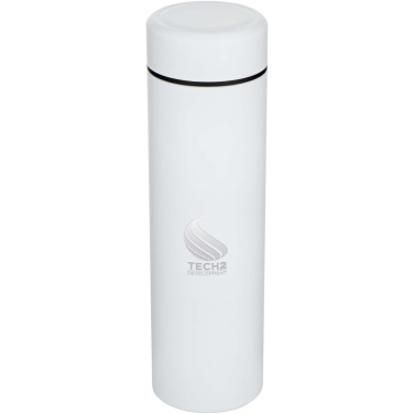 Logotrade Werbeartikel das Foto: Taylor 450 ml Doppelwand Isolierflasche aus Edelstahl mit Teesieb