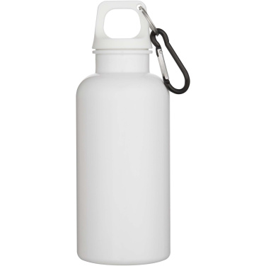 Logotrade werbemittel das Foto: Oregon 400 ml einfarbige RS-zertifizierte Trinkflasche aus recyceltem Kunststoff mit Karabinerhaken