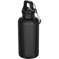 Oregon 400 ml einfarbige RS-zertifizierte Trinkflasche aus recyceltem Kunststoff mit Karabinerhaken, Schwarz