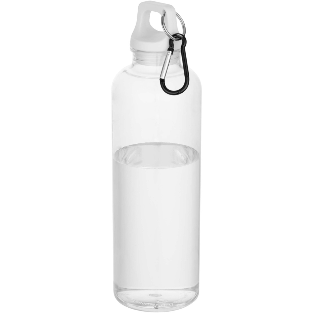 Logotrade Geschäftsgeschenke das Foto: Oregon 750 ml RCS-zertifizierte Trinkflasche aus recyceltem Kunststoff mit Karabinerhaken