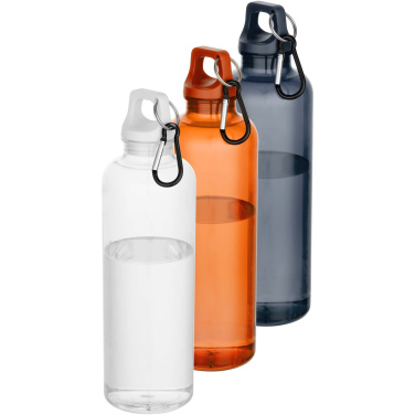 Logotrade Firmengeschenke das Foto: Oregon 750 ml RCS-zertifizierte Trinkflasche aus recyceltem Kunststoff mit Karabinerhaken