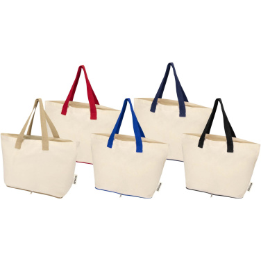 Logotrade Firmengeschenke das Foto: Sierra 140 g/m² Faltbare Tragetasche aus GRS recycelter Baumwolle 7L