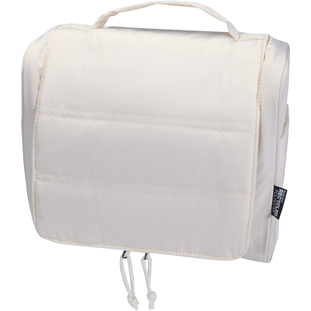 Logotrade Firmengeschenke das Foto: Puffer GRS recycelte aufhängbare Kulturtasche 8L