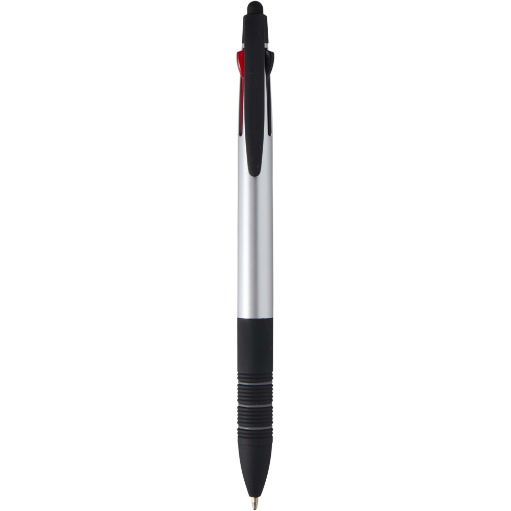 Logotrade Geschäftsgeschenke das Foto: Trine 3-Farben RCS recycelter Kugelschreiber mit Stylus