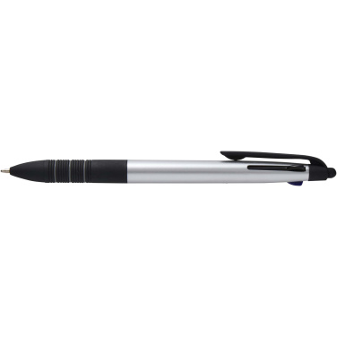 Logotrade Firmengeschenke das Foto: Trine 3-Farben RCS recycelter Kugelschreiber mit Stylus
