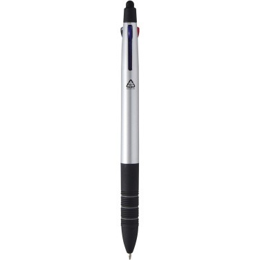 Logotrade werbemittel das Foto: Trine 3-Farben RCS recycelter Kugelschreiber mit Stylus