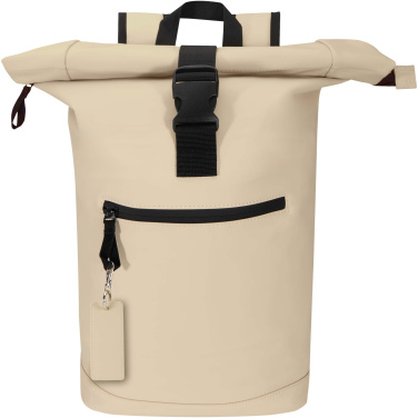 Logotrade Werbegeschenke das Foto: Resi Plus GRS recycelter rechteckiger Charm Schlüsselanhänger