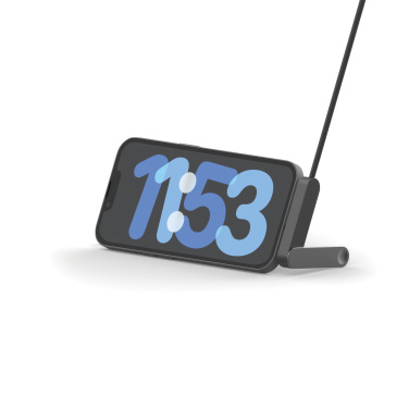 Logotrade Logogeschenke das Foto: Aluvia RCS 65W-PD-Kabel mit verstellbarem Handyhalter