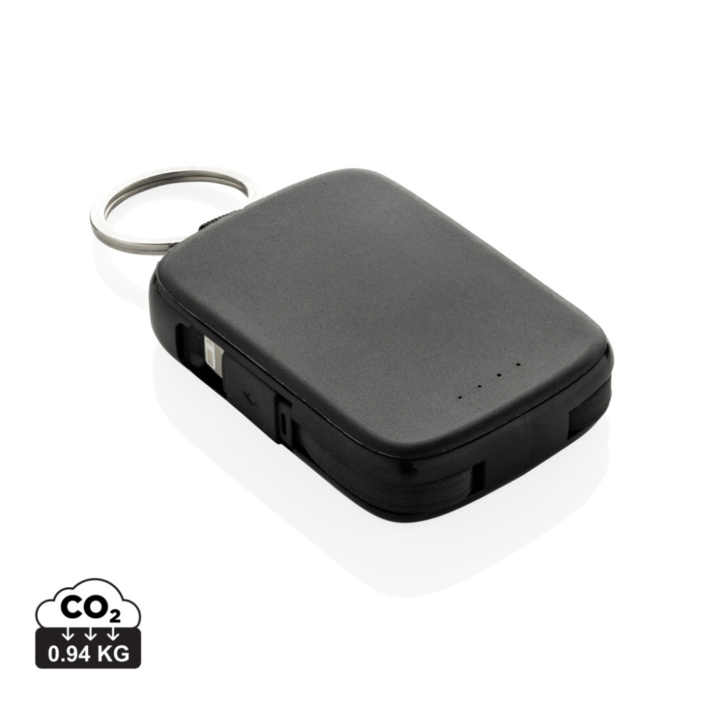 Logotrade Firmengeschenke das Foto: Nexo RCS Key-Chain-Powerbank 2.000mAh mit integr. Kabeln