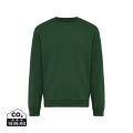 IQONIQ Torla Rundhals-Pullover aus recycelter Baumwolle, Waldgrün