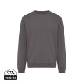 IQONIQ Torla Rundhals-Pullover aus recycelter Baumwolle, Anthrazit