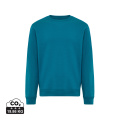 IQONIQ Torla Rundhals-Pullover aus recycelter Baumwolle, Dunkelblaugrün
