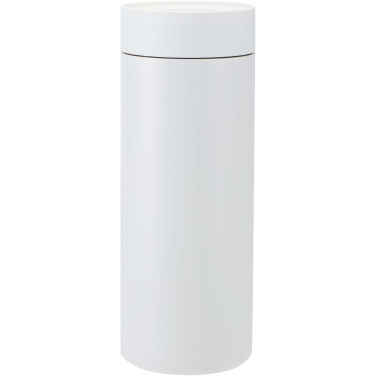 Logotrade Firmengeschenke das Foto: Illuminate 650 ml RCS-zertifizierte doppelwandige Trinkflasche aus recyceltem Edelstahl mit 3-teiligem Deckelset