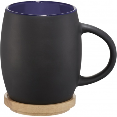 Logotrade business gift image of: Hearth 400 ml ceramic mug with wooden coaster
