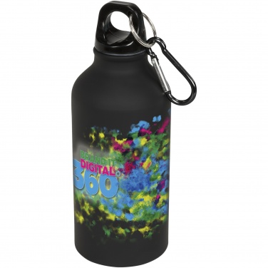 Logotrade promotional gift picture of: Oregon 400 ml matte water bottle with carabiner