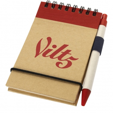Logo trade promotional giveaways picture of: Zuse A7 recycled jotter notepad with pen