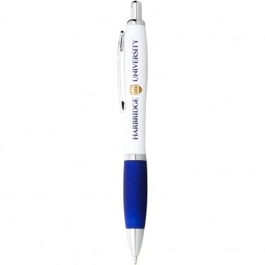 Logotrade promotional gifts photo of: Nash ballpoint pen with white barrel and coloured grip
