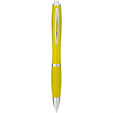 Logo trade business gift photo of: Nash ballpoint pen with coloured barrel and grip