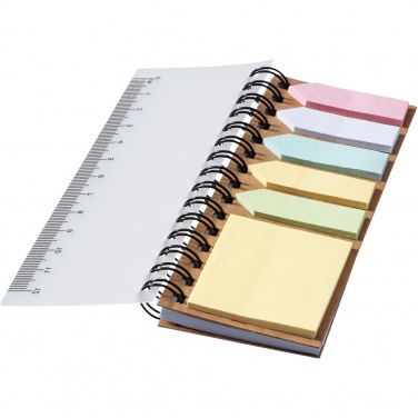 Logo trade promotional products image of: Spinner spiral notebook with coloured sticky notes