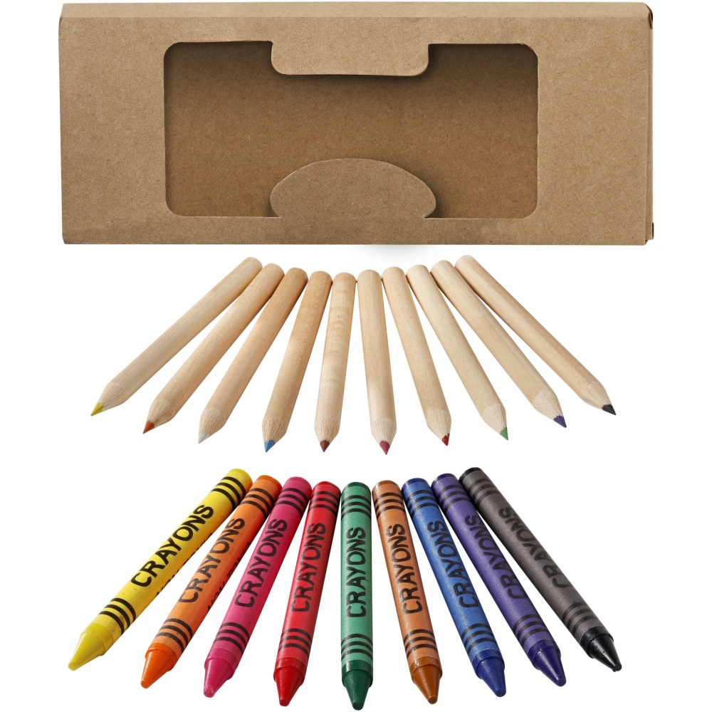 Logotrade promotional merchandise picture of: Lucky 19-piece coloured pencil and crayon set