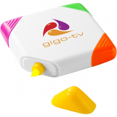 Logotrade promotional merchandise image of: Trafalgar square-shaped 4-colour highlighter