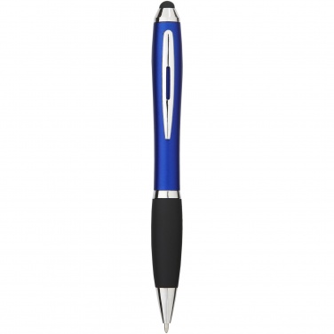 Logotrade corporate gift image of: Nash coloured stylus ballpoint pen with black grip