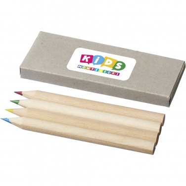 Logo trade promotional merchandise photo of: Tullik 4-piece coloured pencil set