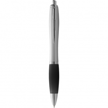 Logotrade corporate gift picture of: Nash ballpoint pen silver barrel and coloured grip