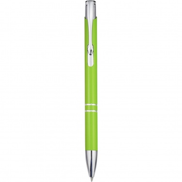 Logotrade promotional product picture of: Moneta aluminium click ballpoint pen (blue ink)