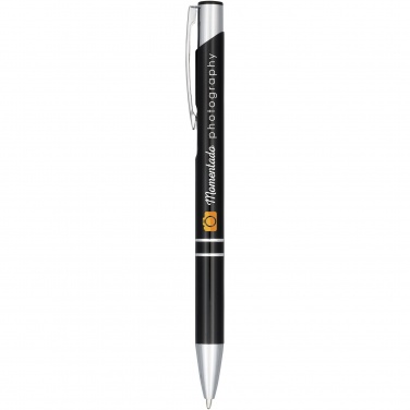 Logo trade advertising products picture of: Moneta anodized aluminium click ballpoint pen