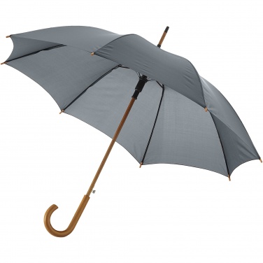 Logo trade promotional merchandise picture of: Kyle 23" auto open umbrella wooden shaft and handle