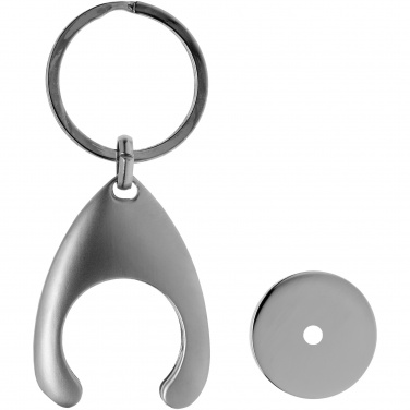 Logo trade promotional merchandise picture of: Trolley coin holder keychain