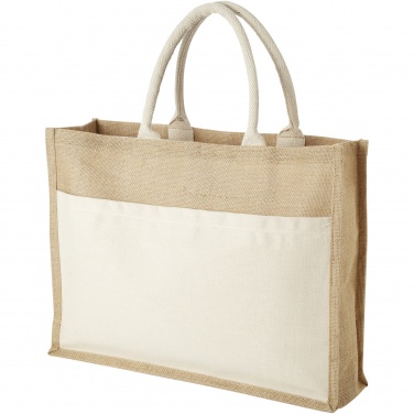 Logo trade corporate gifts picture of: Mumbay cotton pocket jute tote bag 18L