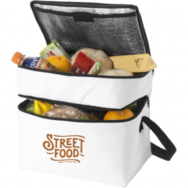 Logo trade promotional merchandise photo of: Oslo 2-zippered compartments cooler bag 13L