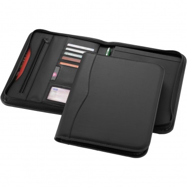 Logo trade corporate gifts image of: Ebony A4 zippered portfolio
