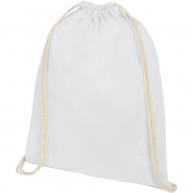Logotrade promotional item image of: Oregon 100 g/m² cotton drawstring bag 5L