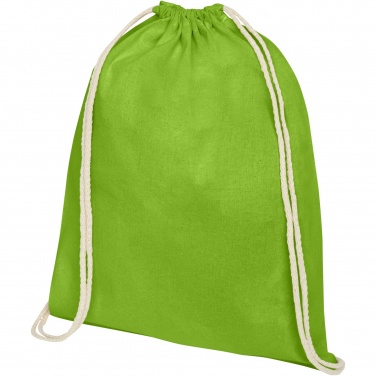 Logo trade advertising products picture of: Oregon 100 g/m² cotton drawstring bag 5L