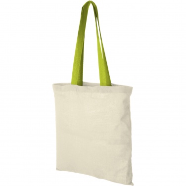 Logotrade advertising product image of: Nevada 100 g/m² cotton tote bag coloured handles 7L