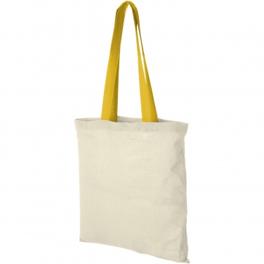 Logotrade corporate gift image of: Nevada 100 g/m² cotton tote bag coloured handles 7L