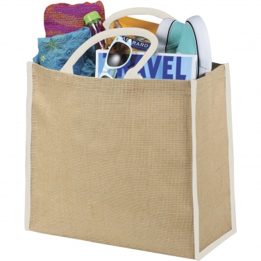 Logotrade promotional giveaways photo of: Harry coloured edge jute tote bag 25L