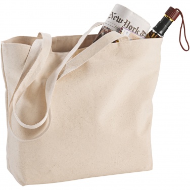 Logotrade promotional products photo of: Ningbo 320 g/m² zippered cotton tote bag 15L